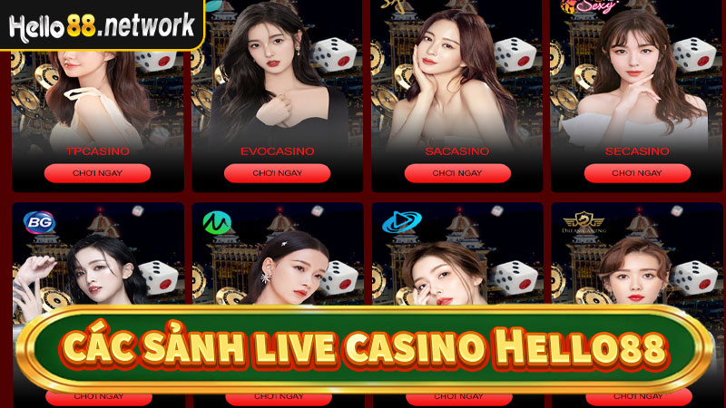 Một số hình thức cá cược Live Casino Hello88 phổ biến nhất hiện nay