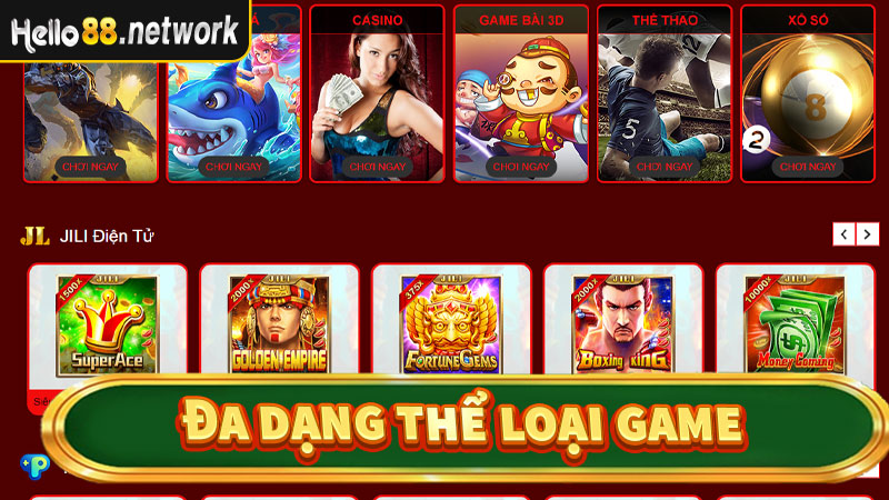 Đa dạng thể loại game cho bet thủ thỏa sức lựa chọn